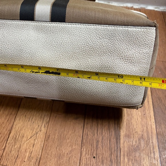 Coach Beige and Cream Stripe Tote - Picture 5 of 11
